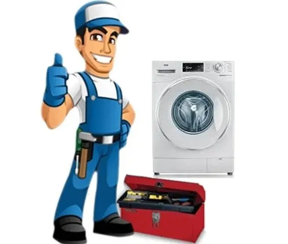 Expert technician inspecting and repairing washing machine for efficient service.